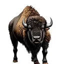 bison tattoo design idea
