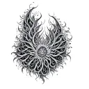 ayahuasca fractal interconnecting tattoo design idea