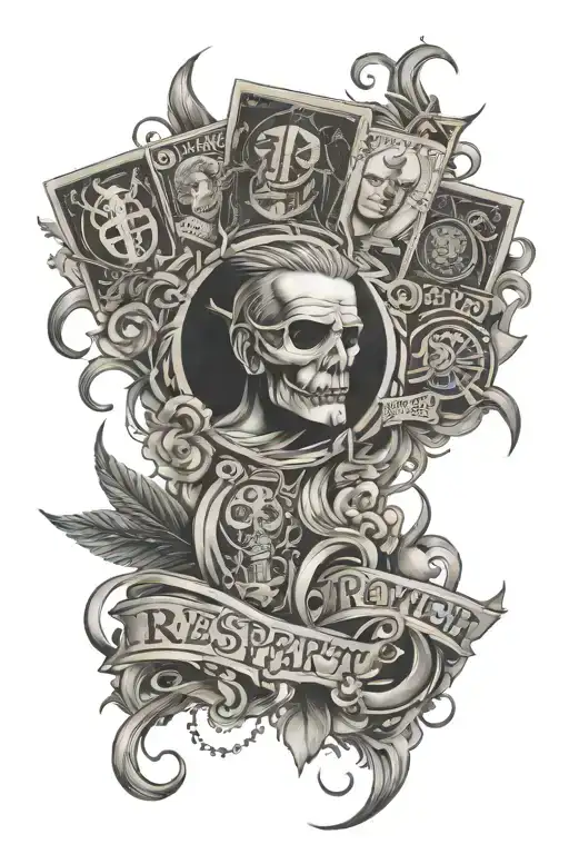 money power respect  tattoo design idea