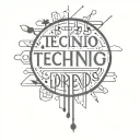 Script long time friends who lived in London loving techno, alcohol and drugs tattoo design idea
