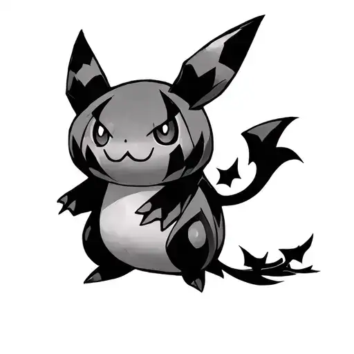 Halloween pokamon tattoo design idea