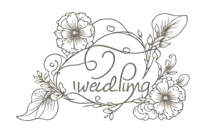 wedding date tattoo 10/04/2019 tattoo design idea
