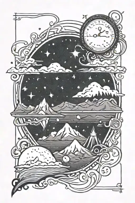 Big Dipper little dipper tattoo design idea