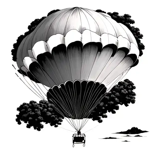 I keep falling for you so I should bring a parachute tattoo design idea