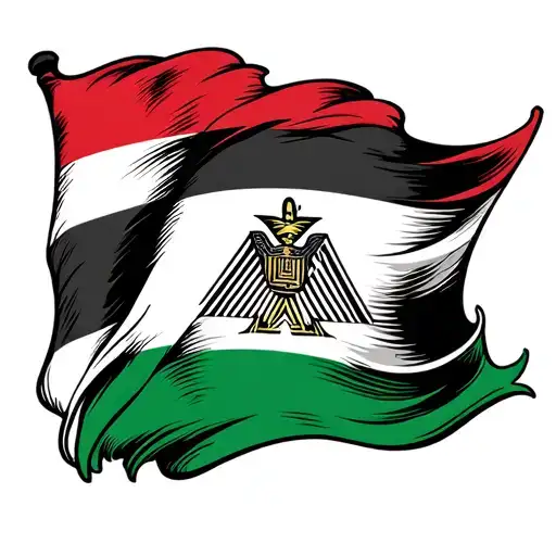 assyrian flag with itlian flag intertwined tattoo design idea