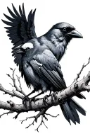 the crow killing the mockingbird  tattoo design idea