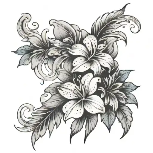 tattoo that saids can i still make it out do i still got a chance   with fiji flowers clouds  tattoo design idea