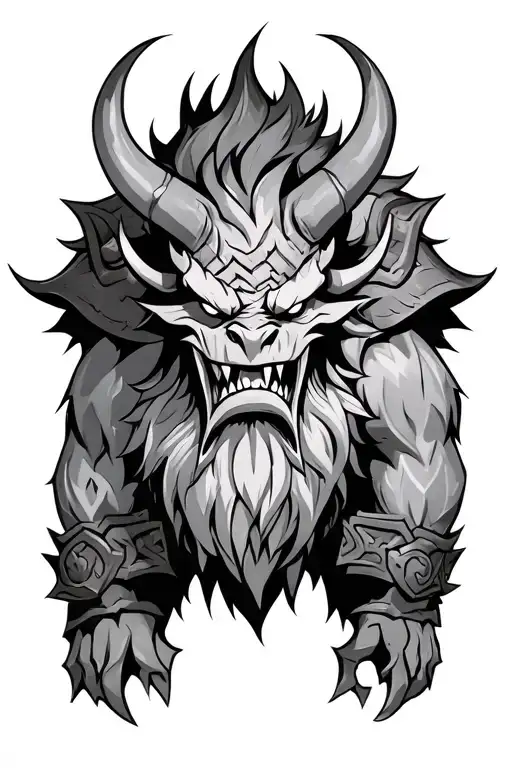 Ornn from League of Legends tattoo design idea