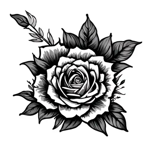 Color tattoo on the chest for a massage therapist in the old school style tattoo design idea