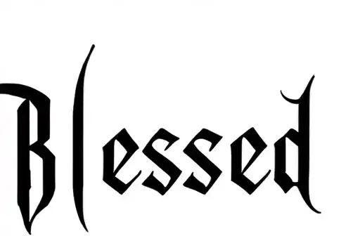 "Blessed
" tattoo design idea