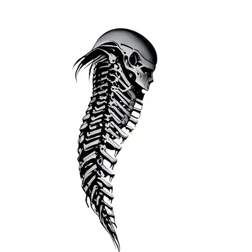 cybernetic spine tattoo edgerunners cyberpunk tattoo design idea