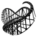 roller coaster simple line drawing tattoo design idea