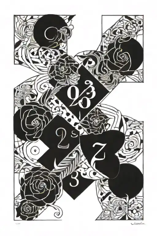 the union of two years 1993 and 2021 tattoo design idea