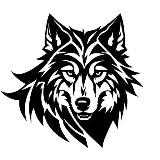 police wolf tattoo design idea