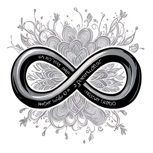 infinity symbol with names tattoo design idea