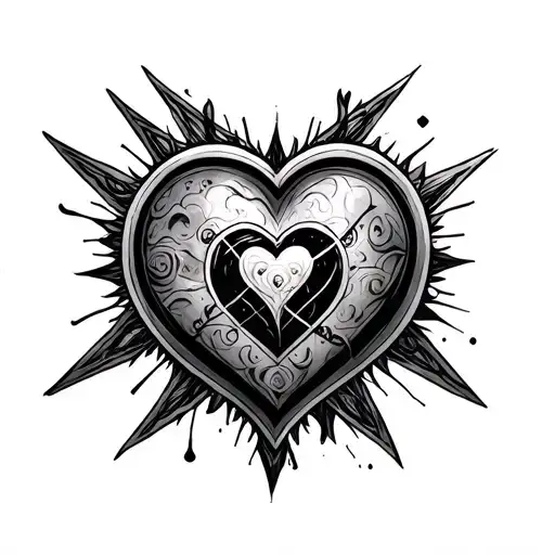 necklage with a heartagram tattoo design idea