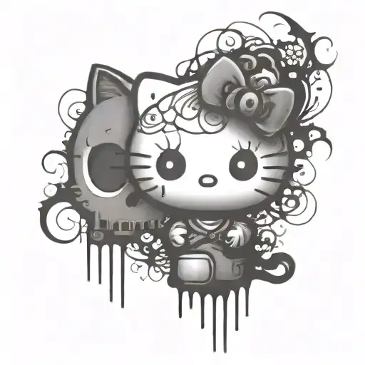 hello kitty tattoo design idea