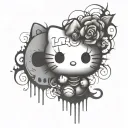hello kitty tattoo design idea