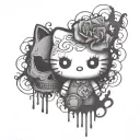 hello kitty tattoo design idea