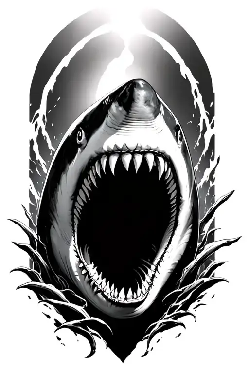 Shark week tattoo design idea