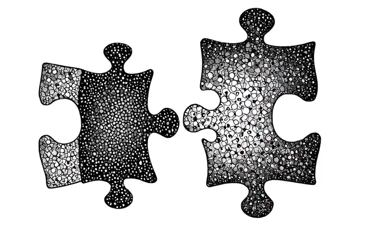 jigsaw puzzle piece tattoo design idea