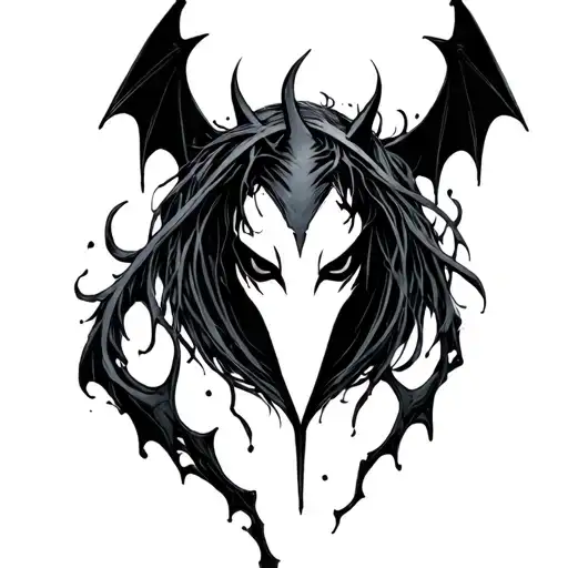 Ulquiorra Cifer’s Resurrection: Murciélago Form Hole tattoo design idea
