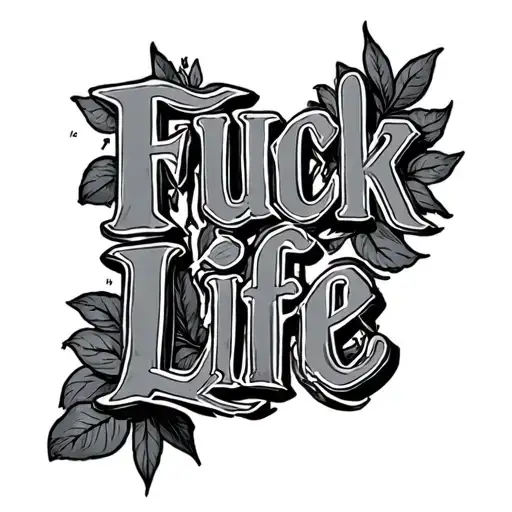 Fuck Life tattoo design idea