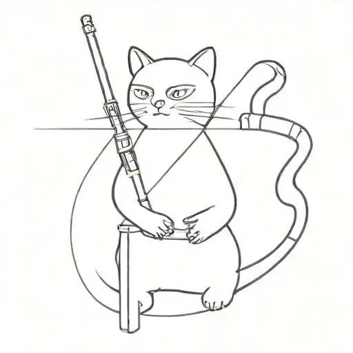 monmoncat black with tattoos lightsaber  tattoo design idea