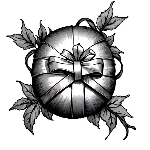 liana vines wrapped with a present tattoo design idea