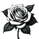 twin rose intertwined tattoo design idea