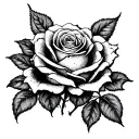 twin rose intertwined tattoo design idea