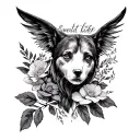 Galatians 6:9:"And let us not grow weary in doing good, for in due season we will reap, if we do not give up." with shar tattoo design idea