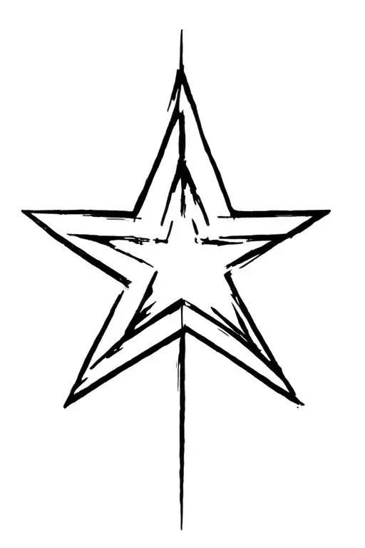 "Stars don’t make light" small star, light streak. tattoo design idea