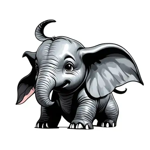 Dumbo tattoo design idea