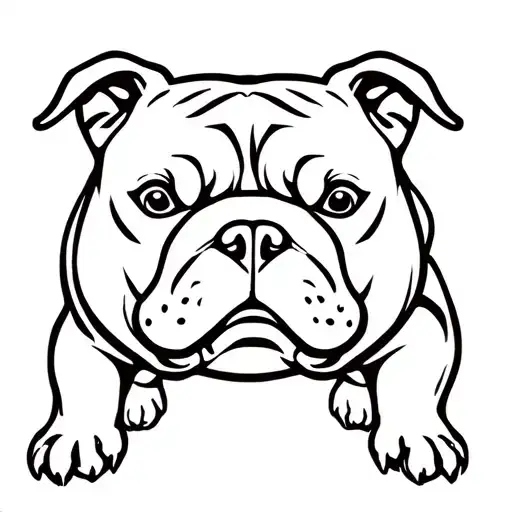 american bully tattoo design idea
