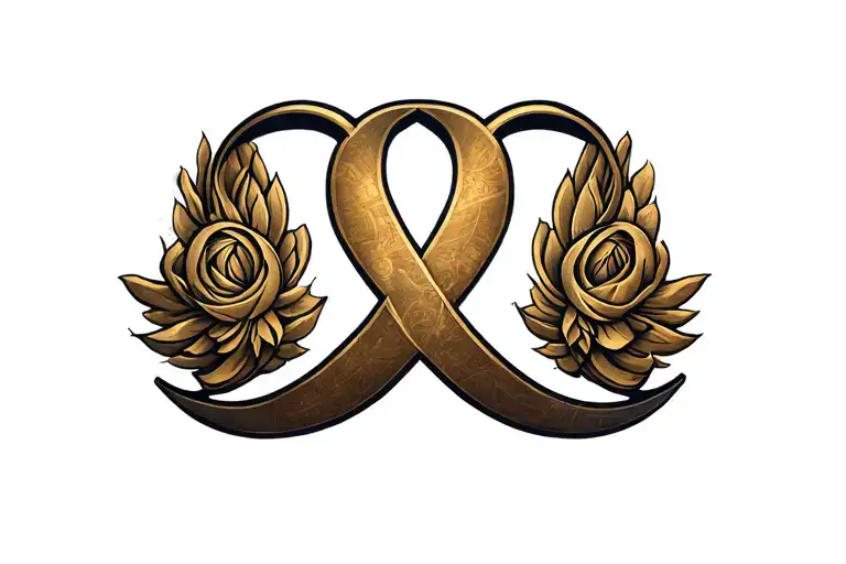 biblical alpha and omega symbol tattoo design idea