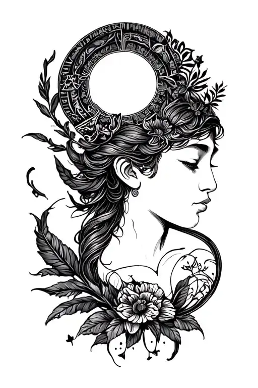 gemini zodiac sign tattoo design idea