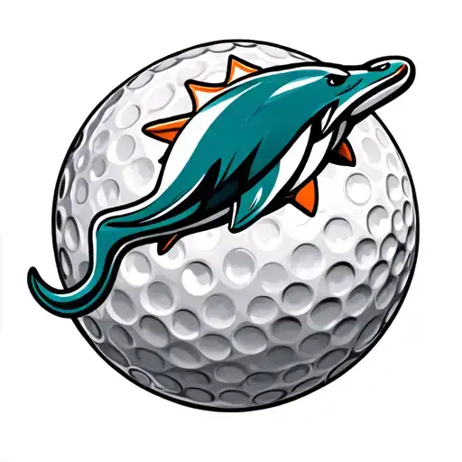 miami dolphins, golf ball, erik tattoo design idea