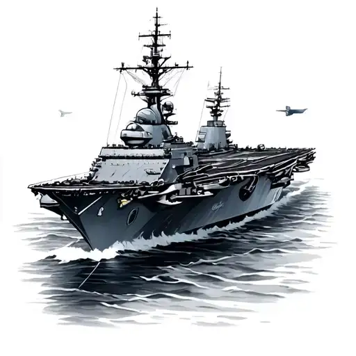 Aircraft Carrier tattoo design idea