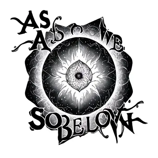 "As above so below" duality based tattoo design idea
