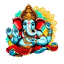 Lalbaugcha Raja tattoo design idea