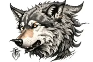 fenrir wolf tattoo design idea