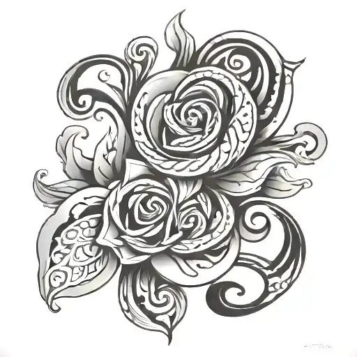 double s pattern tattoo design idea