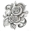 double s pattern tattoo design idea