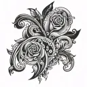 double s pattern tattoo design idea