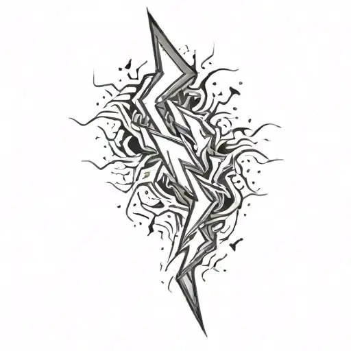 Filler Lightning Bolts tattoo design idea