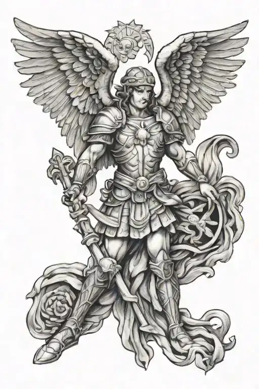 saint Michael tattoo design idea