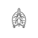 lungs on sea turtle tattoo design idea