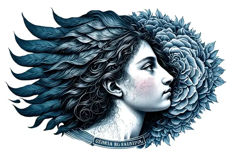 Gemini Symbol of Virgo Combined tattoo design idea