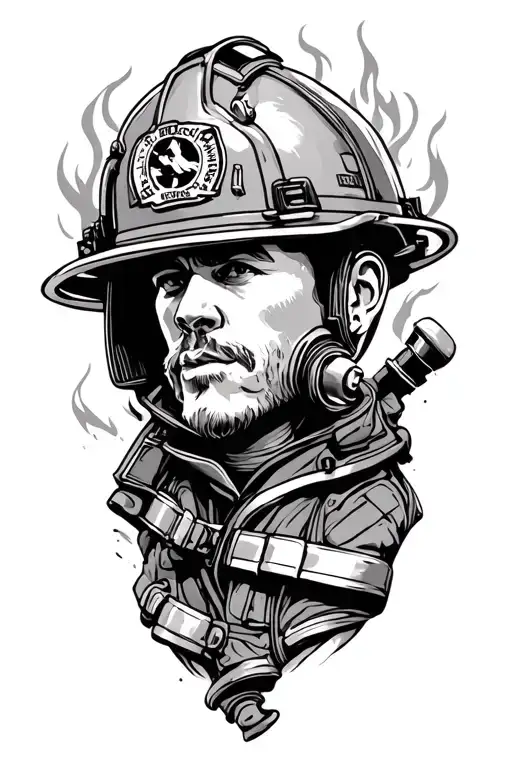 firefighting tattoo design idea